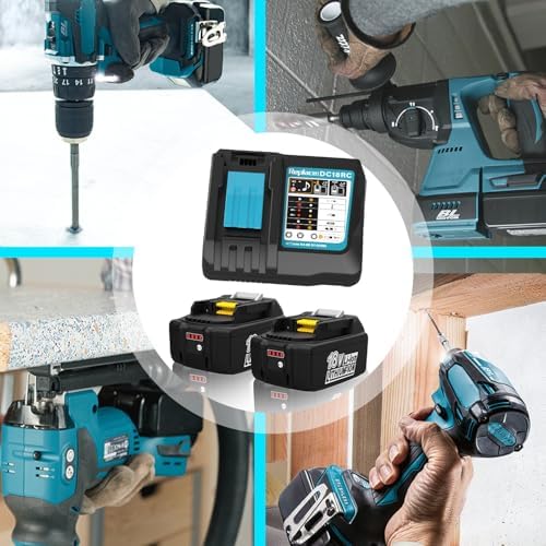 Makita 18 V Quick-Charge Battery System – Lightweight Design + Carry Case
