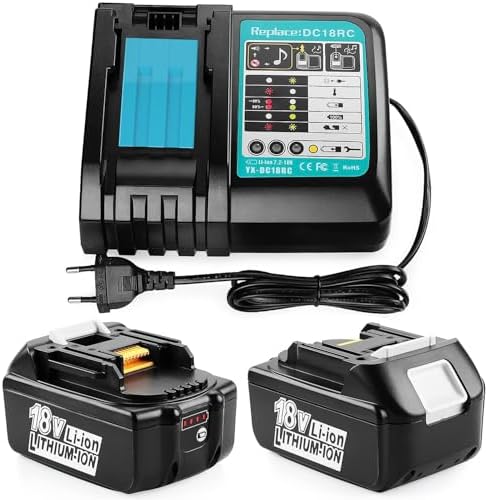 Makita 18 V Quick-Charge Battery System – Lightweight Design + Carry Case