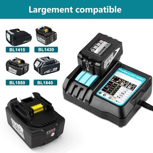 Makita 18 V Quick-Charge Battery System – Lightweight Design + Carry Case