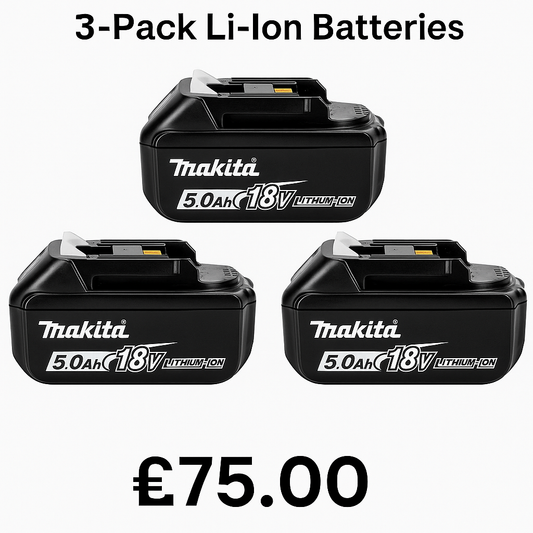 Makita 5.0 Ah 18 V LXT BL1850 – 3-Pack Li-Ion Batteries